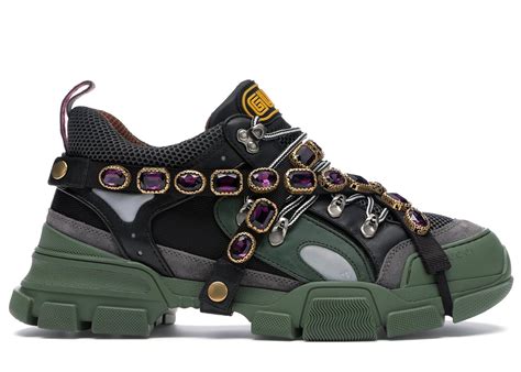 gucci flashtrek sega green removable crystal|Gucci flashtrek men's shoes.